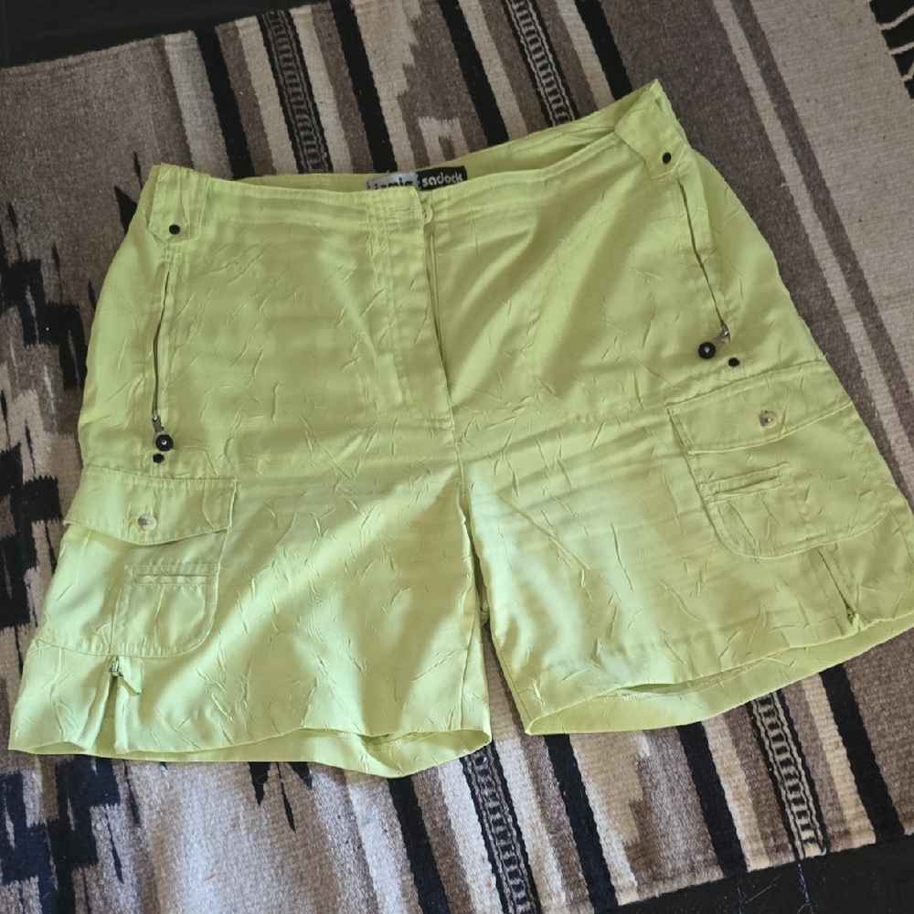 Jamie Sadock Green Cargo Shorts Lightweight Performance
